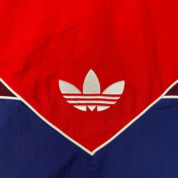 Adidas Originals Mens Large Hooded C Windbreaker Jacket Retro Colorblock